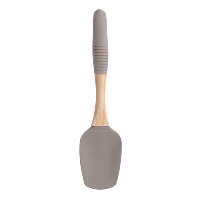 Bamboo and Grey Silicone Large Spatula SO'HOME