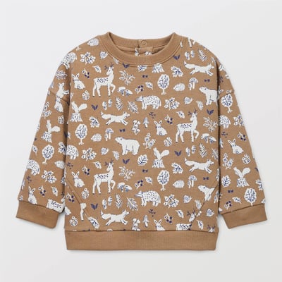 Sweat imprimé en coton BIO GOTS BOUT'CHOU