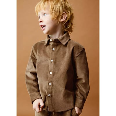 Chemise en velours côtelé et coton MANGO BABY