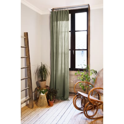 Rideau ajustable + 8 anneaux pince collection Gaia EDEN