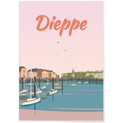 Affiche ville Dieppe L'AFFICHERIE