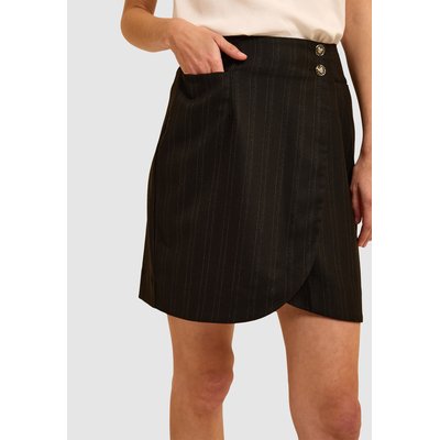 Jupe courte de tailleur motif rayures ICODE