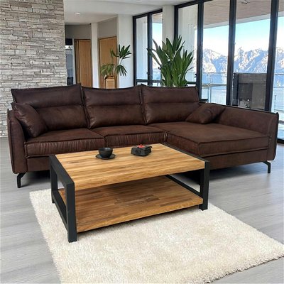 Table basse double plateau chêne et métal FERSCOTT PIER IMPORT