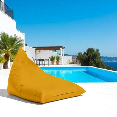 Pouf berlingot extérieur jaune ARTA PIER IMPORT