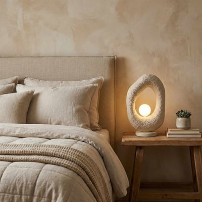 Настольная лампа из металла с абажуром из стекловолокна, Vaslı / Васли SO'HOME