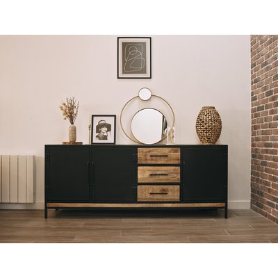 Ensemble buffet, meuble tv et table basse en bois massif, BEAUBOURG BOBOCHIC