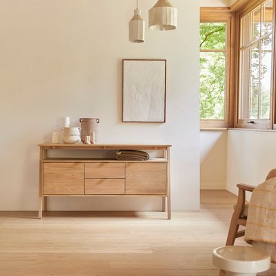 Buffet en chêne massif 140 cm POLA TIKAMOON