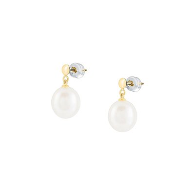 Boucles d'oreilles en or 375 et perle de culture CLEOR