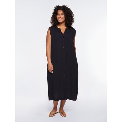 Robe longue évasée en crépon de viscose FIORELLA RUBINO