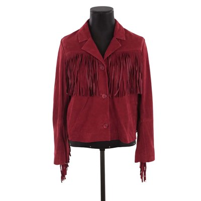 Veste en daim rouge La Redoute