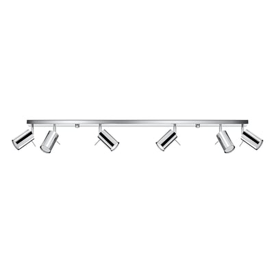 Plafonnier Acier Chrome GU10 6 Ring EDEN