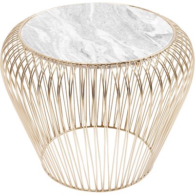 Table d'appoint en marbre et acier, BEAM KARE DESIGN