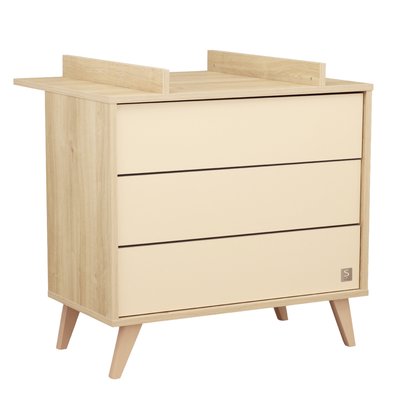 Commode 3 tiroirs sur pieds bois obliques SAUTHON