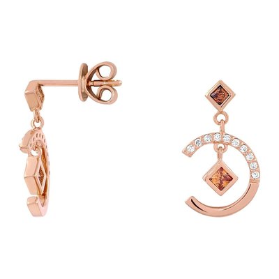 Boucles d'oreilles en argent 925 et oxyde de zirconium ROSELINE