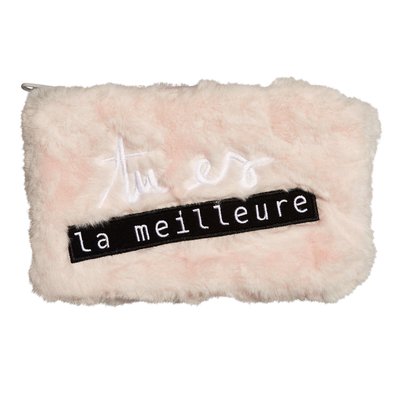 Pochette peluche TU ES LA MEILLEURE DRAEGER PARIS