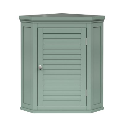 Armoire Murale d'Angle Lamelles Vert Sauge TEAMSON HOME