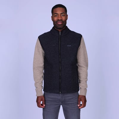 Gilet sans manches en laine MISE AU GREEN