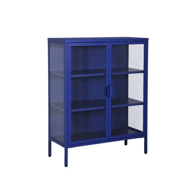 Armoire vitrine acier et verre trempé 2 portes 80cm ARKANSAS SWEEEK