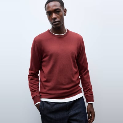 Pull col rond en laine mérinos MONOPRIX