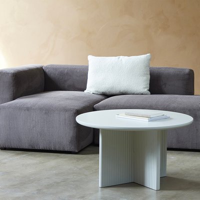 Table basse ronde ø80 cm - Bois strié - MIRANO MAISON AUBERTIN