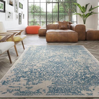 Tapis salon et chambre tissé motif ethnique LUMIN 3 UN AMOUR DE TAPIS