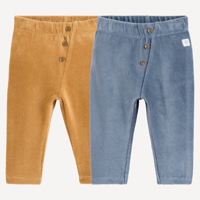 Confezione da 2 leggings in velluto a coste LA REDOUTE COLLECTIONS
