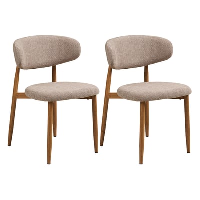 Lot de 2 chaises en tissu texturé, EDDIE BEST MOBILIER