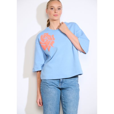 Sweat à fleur brodée sequins LOLALIZA