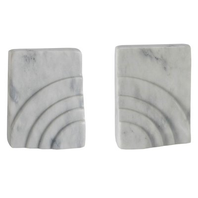 Serre-livres en marbre blanc 11x5x14cm WADIGA