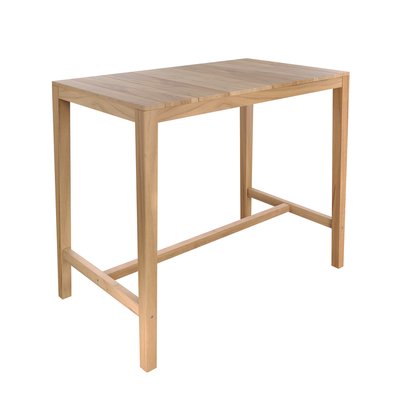 Table de bar d'extérieur 120 cm en bois de teck massif - TUNGA RENDEZ-VOUS DÉCO
