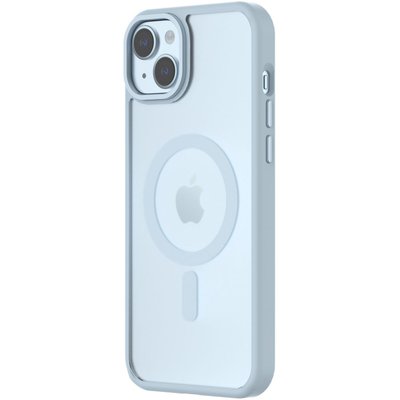Coque bumper Iphone 15 Plus MagSafe Hybrid SNAP Bleu QDOS