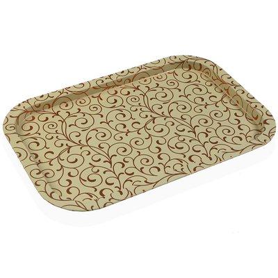 Plateau de service en métal floral 32x1.5x34cm VERSA