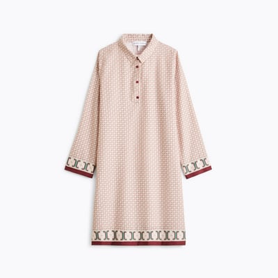 Chemise de nuit col classique en satin FASCINANTE LAURENCE TAVERNIER