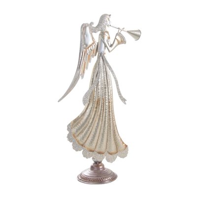 Statuette ange en métal doré et paillettes AUBRY GASPARD