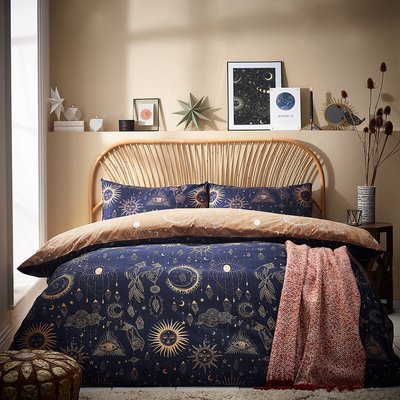 Constellation Celestial Reversible Cotton Mix Duvet Cover and Pillowcase Set FURN.