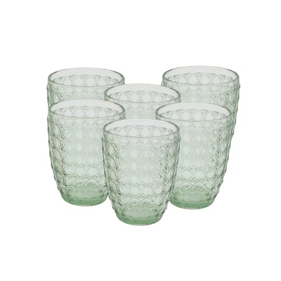 Lot de 6 verres vert, HANAE ARTIME