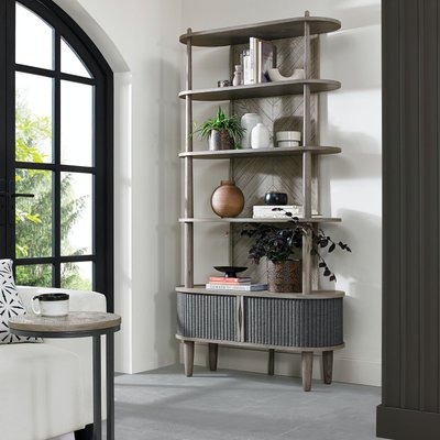 Etagère en bois clair et rangement accordéon HOUSTON PIER IMPORT