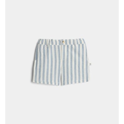 Short Bumuda Bis Rayures Coton Et Lin CADET ROUSSELLE