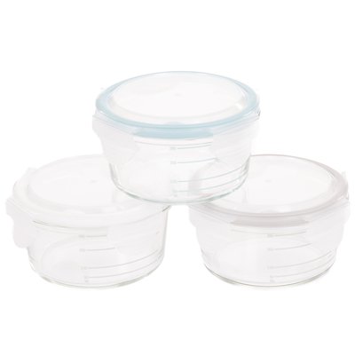 Lot de 3 pots de conservation en verre BO JUNGLE