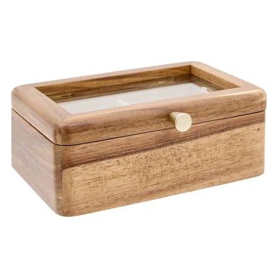 Boîte à bijoux rectangulaire en acacia ASSIA ATMOSPHERA