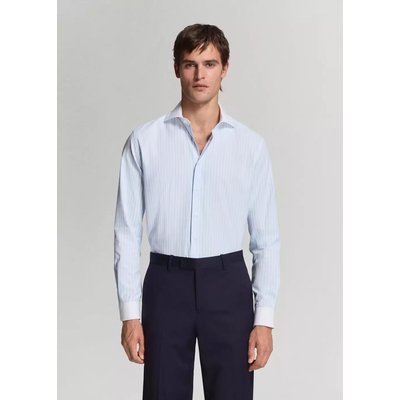 Chemise costume slim-fit 100 % coton à rayures MANGO MAN