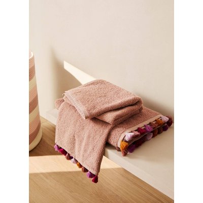 Serviette de toilette enfant coton pompons multicolores MANGO HOME