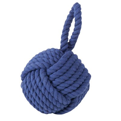 Cale-porte noeud corde bleu 15x15cm WADIGA