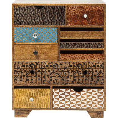 Commode 10 tiroirs à motifs, SOLEIL KARE DESIGN