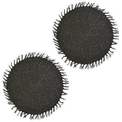 Lot de 2 sets de tables ronds en jute FILI TOILINUX