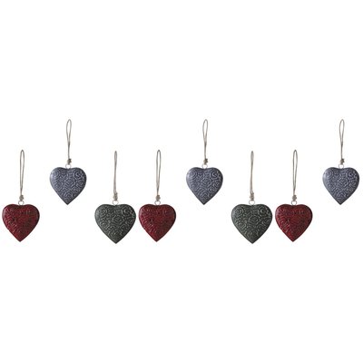 Coeur à suspendre en métal Lot de 8 - taille 2 AUBRY GASPARD