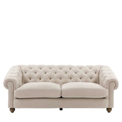 Charter Soft Linen Button-Back 3-Seater Sofa ÉDITÉ