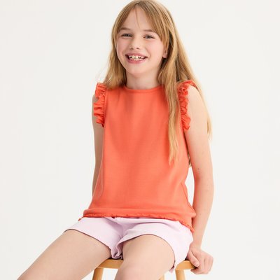 T-shirt col rond avec volants LA REDOUTE COLLECTIONS