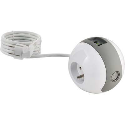 Multiprise USB Wattball Blanc - Gris WATT ET CO