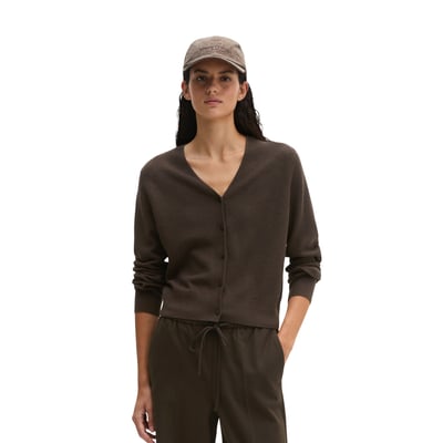 Cardigan slim court en mélange de laine vierge douce MARC O'POLO